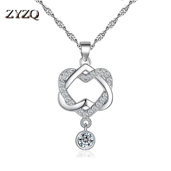 chains zyzq heart-to-heart pendant clavicle chain love concentric knot necklace valentine's day gift, Silver
chains zyzq heart-to-heart pendant clavicle chain love concentric knot necklace valentine's day gift, Silver