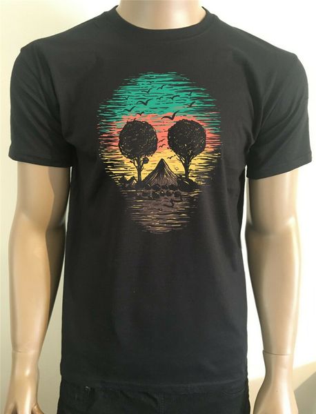 nature skull t shirt new funny tee shirt
