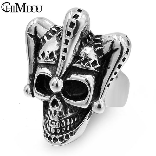 chimdou 2020 men's stainless steel ring halloween party gift circus clown skull rings jewelry,ar434, Golden;silver
chimdou 2020 men's stainless steel ring halloween party gift circus clown skull rings jewelry,ar434, Golden;silver