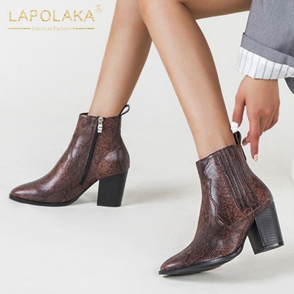 boots lapolaka 2021 design big size 43 zip up ankle women shoes thick high heels british style fashion ladies, Black
boots lapolaka 2021 design big size 43 zip up ankle women shoes thick high heels british style fashion ladies, Black