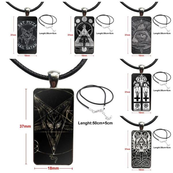 For Women Kids Gift Satanic Symbol Glass Cabochon Jewelry Steel Color With Long Pendant Choker Rectangle Necklace, Silver
For Women Kids Gift Satanic Symbol Glass Cabochon Jewelry Steel Color With Long Pendant Choker Rectangle Necklace, Silver