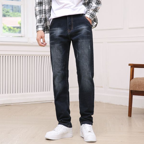 men's jeans 2021 autumn regular fit stretch dark blue scratches whiten cotton elasticity denim pants male brand trousers
men's jeans 2021 autumn regular fit stretch dark blue scratches whiten cotton elasticity denim pants male brand trousers