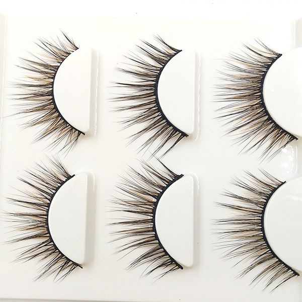 false eyelashes yokpn color 3d stereo brown black cross thick handmade fake makeup tools 1 box 3 pairs
false eyelashes yokpn color 3d stereo brown black cross thick handmade fake makeup tools 1 box 3 pairs
