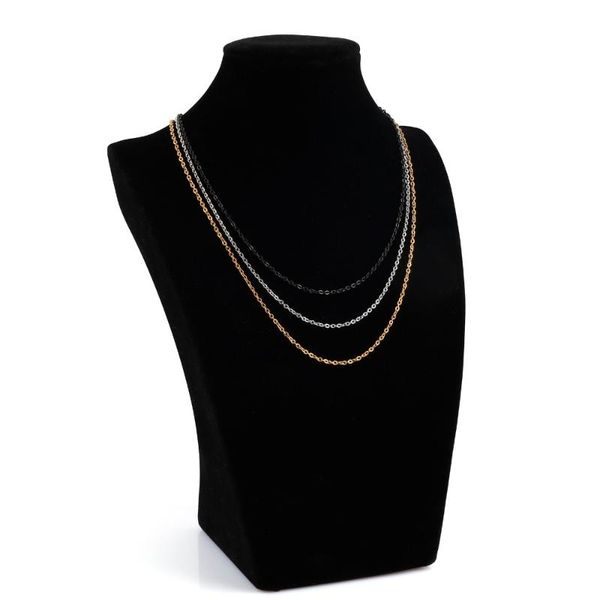 chains stainless steel singapore necklace 2mm gold//black heart charm choker women birthday gift to girlfriend, Silver
chains stainless steel singapore necklace 2mm gold//black heart charm choker women birthday gift to girlfriend, Silver