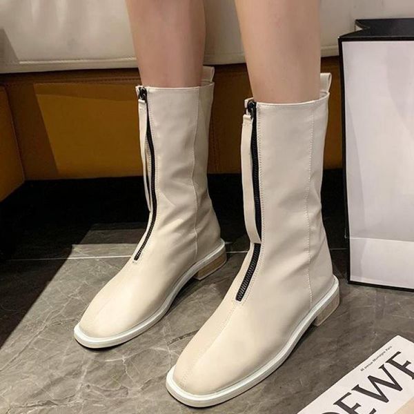 boots women winter boots front zipper natural leather female ladies shoes black mid-calf square heel botas mujer
boots women winter boots front zipper natural leather female ladies shoes black mid-calf square heel botas mujer