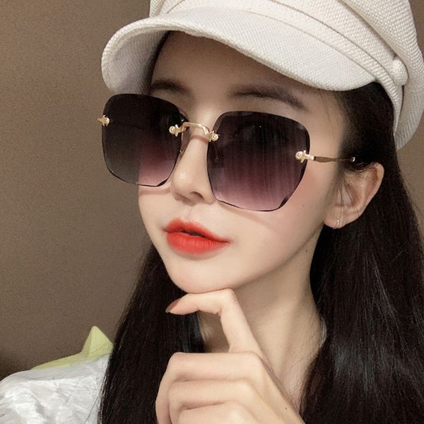 wholesale retro rimless square sunglasses women 2020 summer shades uv400, White;black
wholesale retro rimless square sunglasses women 2020 summer shades uv400, White;black