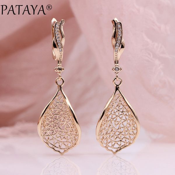 pataya new gift trendy 585 rose gold white gold natural zircon long earrings women wedding hollow irregular wave earring jewelry, Silver
pataya new gift trendy 585 rose gold white gold natural zircon long earrings women wedding hollow irregular wave earring jewelry, Silver