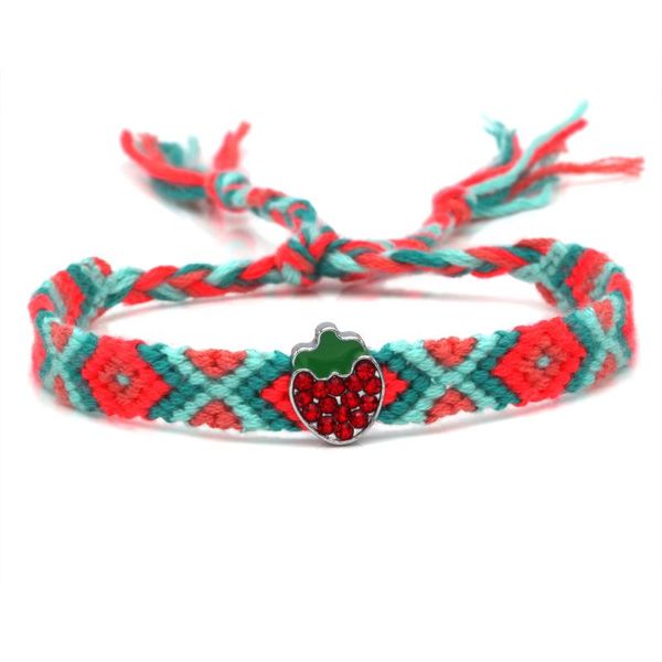 boho zinc alloy diamante strawberry charm woven friendship bracelet women men red fruits x shape tie beach surf jewelry present, Golden;silver
boho zinc alloy diamante strawberry charm woven friendship bracelet women men red fruits x shape tie beach surf jewelry present, Golden;silver