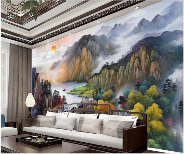 wall paper 3 d custom p mural on the wall chinese ink painting mountain landscape home decor p wallpaper in the living room
wall paper 3 d custom p mural on the wall chinese ink painting mountain landscape home decor p wallpaper in the living room