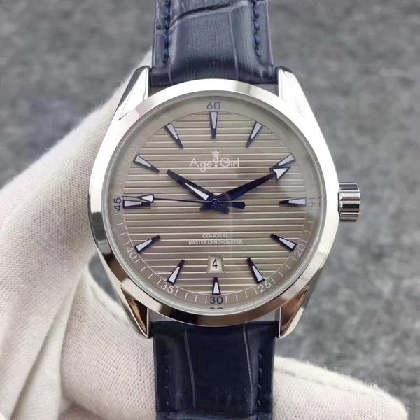 new casual aqua terra 150m watch men sapphire automatic mechanical stainless steel grey black blue leather wristwatch, Slivery;brown
new casual aqua terra 150m watch men sapphire automatic mechanical stainless steel grey black blue leather wristwatch, Slivery;brown