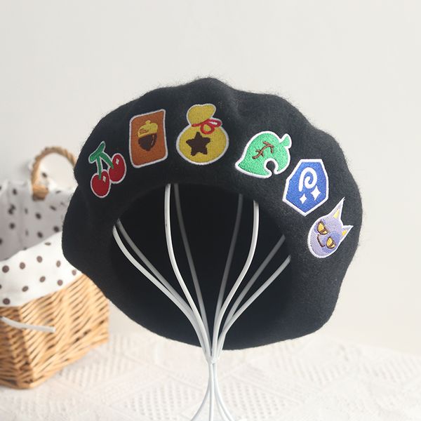new woolen animal embroidery fruit beret ladies all-match painter hat casual cute pumpkin hat sherlock holmes, Blue;gray
new woolen animal embroidery fruit beret ladies all-match painter hat casual cute pumpkin hat sherlock holmes, Blue;gray