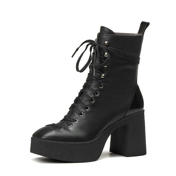 genuine leather women platform ankle boots dancing shoes woman big size chunky heels winter short boots, Black
genuine leather women platform ankle boots dancing shoes woman big size chunky heels winter short boots, Black