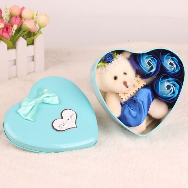 party favor 50pcs heart gift box scented rose soap flowers with bear for valentine's day wedding wb1625
party favor 50pcs heart gift box scented rose soap flowers with bear for valentine's day wedding wb1625