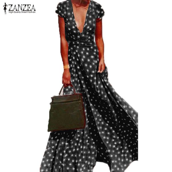 party dresses women summer polka dot print ruffles shirt dress casual deep v-neck high waist long maxi bohemian beach vestidos 5xl, White;black
party dresses women summer polka dot print ruffles shirt dress casual deep v-neck high waist long maxi bohemian beach vestidos 5xl, White;black