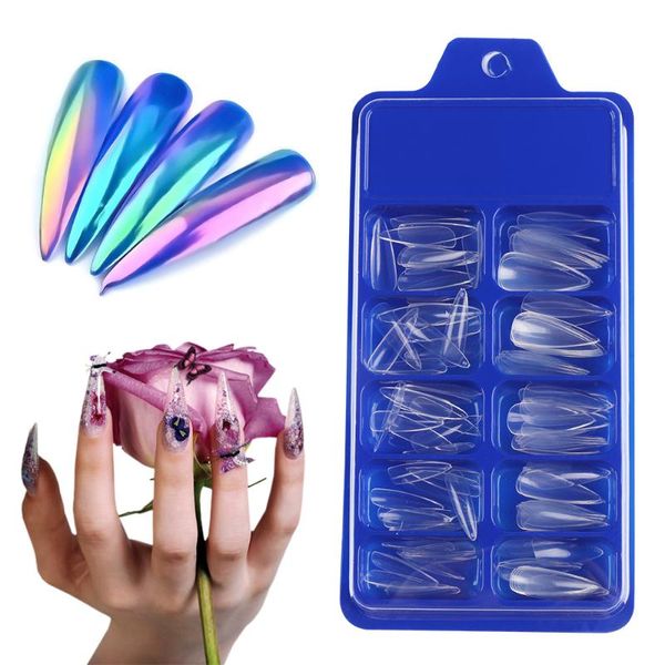 false nails 100 pcs almond shape transparent full cover clear fake extension professional nail art manicure diy tools, Red;gold
false nails 100 pcs almond shape transparent full cover clear fake extension professional nail art manicure diy tools, Red;gold