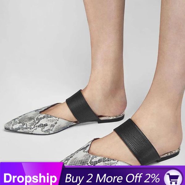 flat slippers women summer breathable pointed toe non-slip snake print shoes light slippers shoes summer beach, Black
flat slippers women summer breathable pointed toe non-slip snake print shoes light slippers shoes summer beach, Black