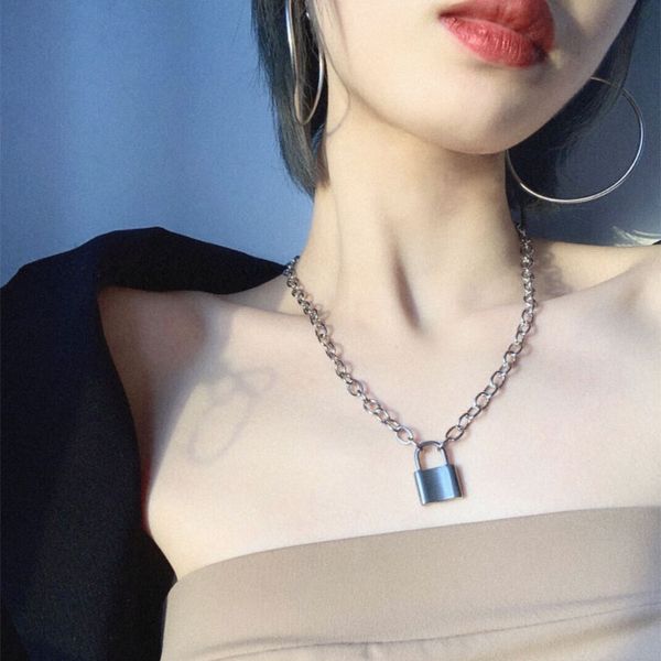 punk lock long chain necklace for women gift on neck key lock choker necklace men rock jewelry mujer padlock pendant, Silver
punk lock long chain necklace for women gift on neck key lock choker necklace men rock jewelry mujer padlock pendant, Silver