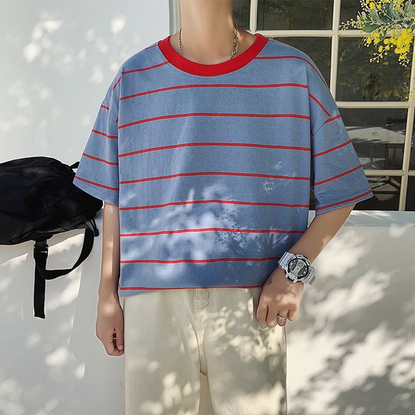 men's t-shirts summer striped t shirt fashion casual cotton short-sleeved t-shirt men streetwear loose tshirt mens s-3xl, White;black
men's t-shirts summer striped t shirt fashion casual cotton short-sleeved t-shirt men streetwear loose tshirt mens s-3xl, White;black