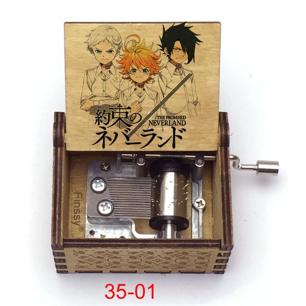 the promised neverland print music box wooden hand crank castle in the sky misic, Silver
the promised neverland print music box wooden hand crank castle in the sky misic, Silver