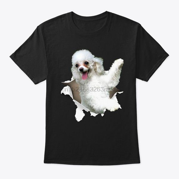 men t shirt poodle torn t shirt women t-shirt
