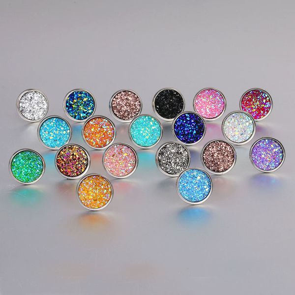 earring jewelry trendy womens simple stainless steel tone 8mm 10mm 12mm druzy stud earrings wholesaling resin stone drusy earring, Golden;silver
earring jewelry trendy womens simple stainless steel tone 8mm 10mm 12mm druzy stud earrings wholesaling resin stone drusy earring, Golden;silver