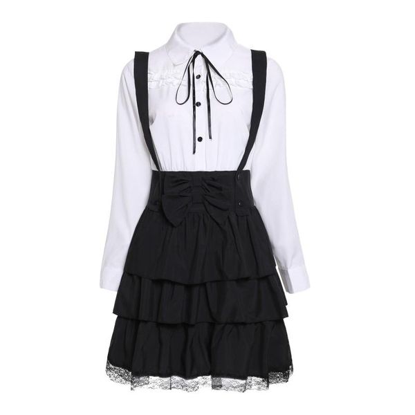 casual dresses vintage elegant party gothic summer women lolita big size chic ruffles lace up bowknot retro princess female goth dress, Black;gray
casual dresses vintage elegant party gothic summer women lolita big size chic ruffles lace up bowknot retro princess female goth dress, Black;gray