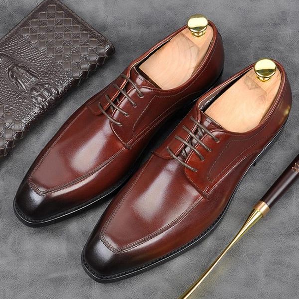 handmade formal dress office men derby oxfords shoes genuine leather square toe goodyear wedding party flats am137, Black
handmade formal dress office men derby oxfords shoes genuine leather square toe goodyear wedding party flats am137, Black