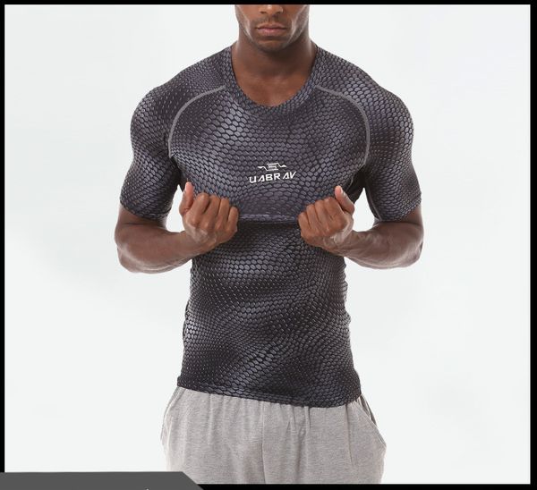 2020 new european and american pro basketball training running sports tights men quick dry compression fitness clothes shirt men, White;red