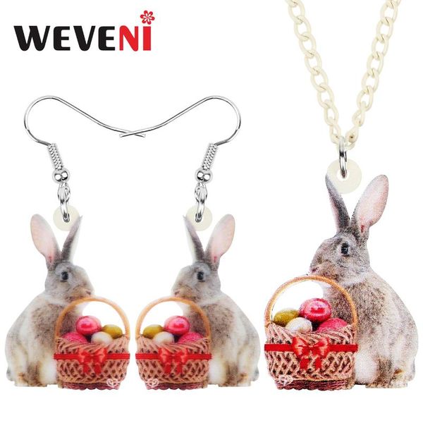 weveni акрилового easter hare корзина ювелирных наборы длинные серьги прекрасные животные ожерелье для женщин teens день рождения подарки, Silver
weveni акрилового easter hare корзина ювелирных наборы длинные серьги прекрасные животные ожерелье для женщин teens день рождения подарки, Silver