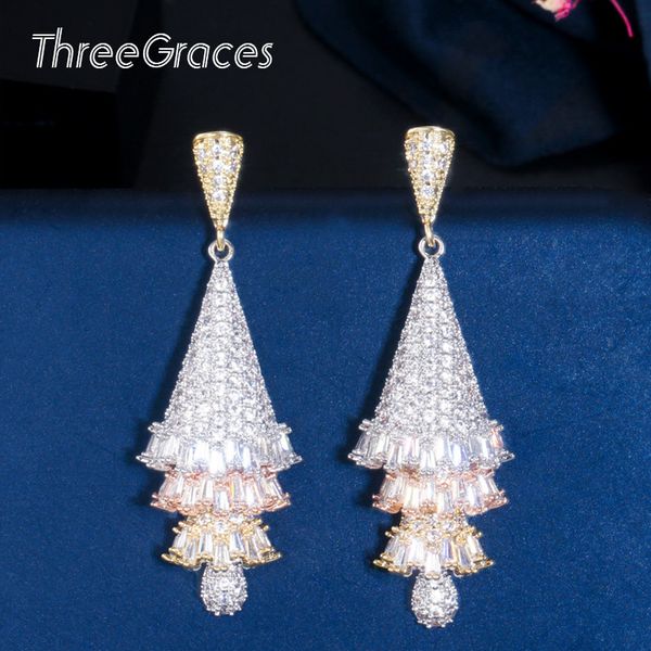 threegraces 2020 fashion women 3 tone cubic zirconia chain tassel long drop earrings boho bridal party jewelry gifts er458, Silver
threegraces 2020 fashion women 3 tone cubic zirconia chain tassel long drop earrings boho bridal party jewelry gifts er458, Silver