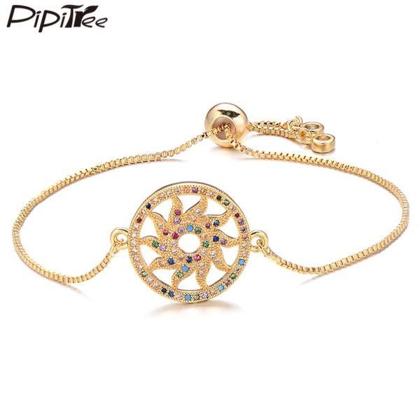 charm bracelets pipitree trendy hollow round sun bracelet cubic zirconia slider chain gold color for women men hip hop jewelry, Golden;silver
charm bracelets pipitree trendy hollow round sun bracelet cubic zirconia slider chain gold color for women men hip hop jewelry, Golden;silver