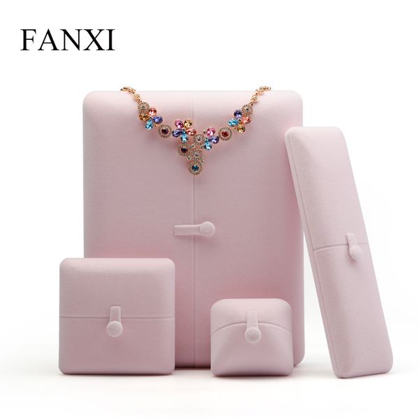 fanxi pink velvet jewelry gift box ring pendant necklace bangle long chain display storage box packaging wedding party showcase, Pink;blue
fanxi pink velvet jewelry gift box ring pendant necklace bangle long chain display storage box packaging wedding party showcase, Pink;blue
