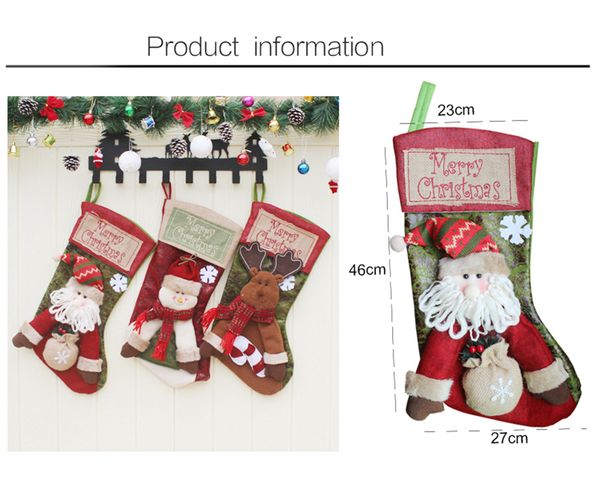 2018 new design cloth cabdy bag christmas xmas stocking socks with santa claus snowman wapiti design 2 size for choose for child3434
2018 new design cloth cabdy bag christmas xmas stocking socks with santa claus snowman wapiti design 2 size for choose for child3434