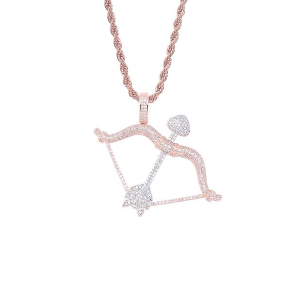 hip hop bow and arrow soild back necklace pendant micro pave cz soild back for men women rapper jewelry gifts gold rose, Silver
hip hop bow and arrow soild back necklace pendant micro pave cz soild back for men women rapper jewelry gifts gold rose, Silver