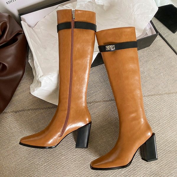 2021 fashion brand women knee high boots high heels ladies shoes woman party dancing pumps basic leather long boots big size 42, Black
2021 fashion brand women knee high boots high heels ladies shoes woman party dancing pumps basic leather long boots big size 42, Black