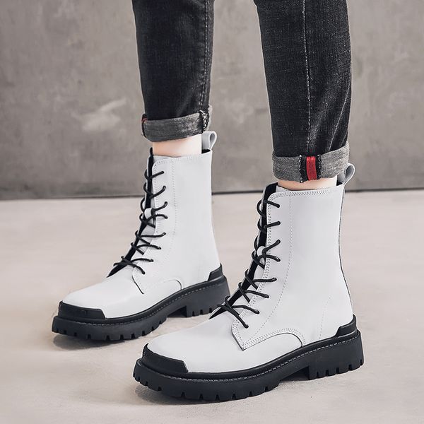 2020 boots for women chunky platform boots genuine leather ankle autumn winter botas mujer fashion couple, Black
2020 boots for women chunky platform boots genuine leather ankle autumn winter botas mujer fashion couple, Black