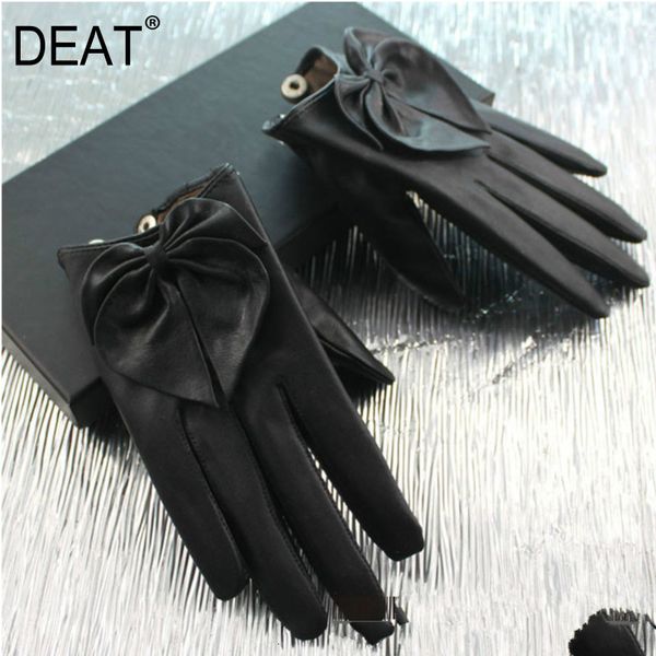 deat 2020 new leather gloves women solid color five-finger fashion cute bow warm gloves pc385, Blue;gray
deat 2020 new leather gloves women solid color five-finger fashion cute bow warm gloves pc385, Blue;gray