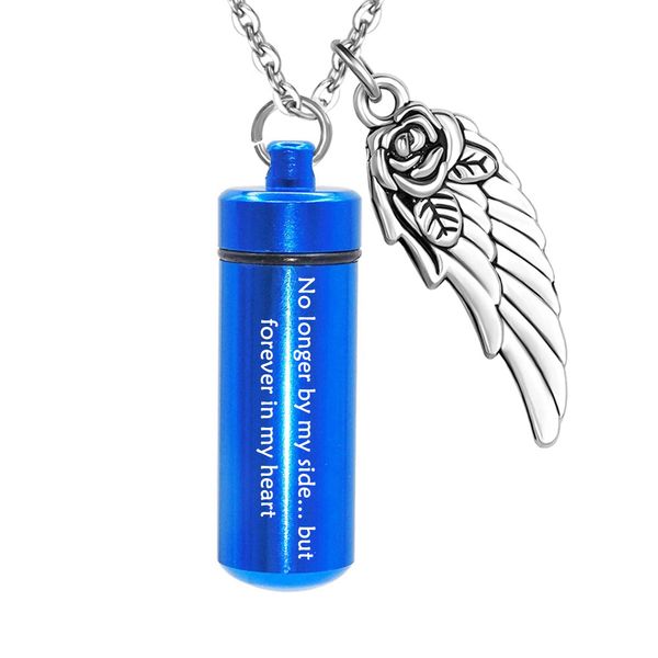 cylinder cremation aluminum alloy pendant necklace for ashes pet/human keepsake-no longer by my side but forever in my heart, Silver
cylinder cremation aluminum alloy pendant necklace for ashes pet/human keepsake-no longer by my side but forever in my heart, Silver