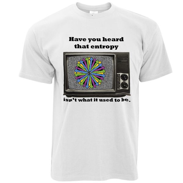 science mens t-shirt entropy not what used to be printed slogan design premium