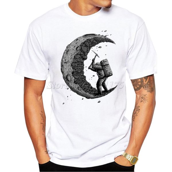 2019 summer fashion digging the moon design t shirt men's custom printed hipster tees
2019 summer fashion digging the moon design t shirt men's custom printed hipster tees