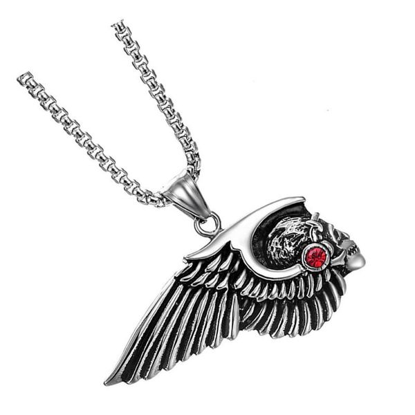 1pc man necklace neck jewelry totem pendant skull shape pendant wing for man gift boyfriend, Silver
1pc man necklace neck jewelry totem pendant skull shape pendant wing for man gift boyfriend, Silver