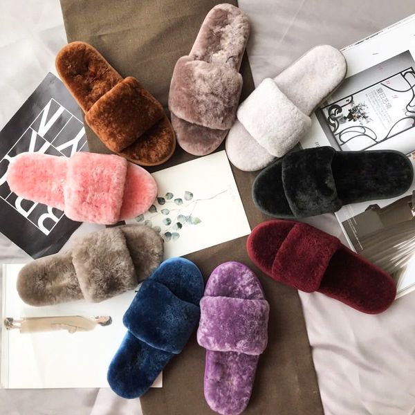new release women's indoor house slipper multiple color fluffy open toe slipper warm and comfortable wool scuffs, Black
new release women's indoor house slipper multiple color fluffy open toe slipper warm and comfortable wool scuffs, Black