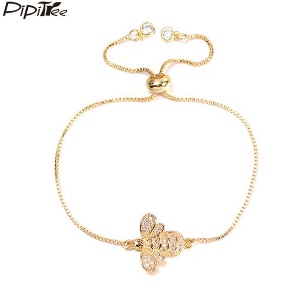 charm bracelets pipitree fashion cubic zirconia honeybee bracelet for women men adjustable slider chain jewelry birthday gift, Golden;silver
charm bracelets pipitree fashion cubic zirconia honeybee bracelet for women men adjustable slider chain jewelry birthday gift, Golden;silver