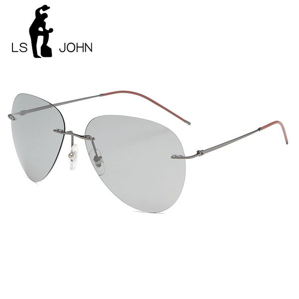 ls john pilot pchromic polarized sunglasses men brand designer vintage ultralight rimless titanium sun glasses for women, White;black
ls john pilot pchromic polarized sunglasses men brand designer vintage ultralight rimless titanium sun glasses for women, White;black