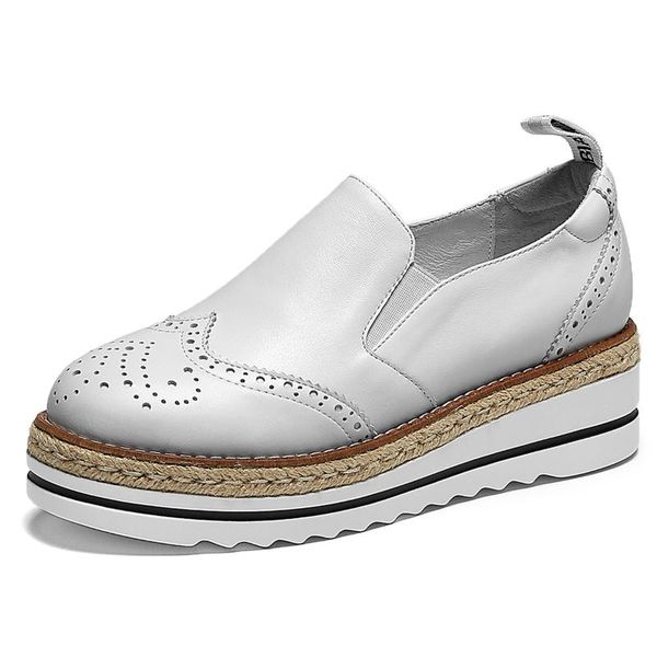 women's genuine leather wege platform flats loafers leisure soft comfortable espadrilles round toe casual daily carving shoes, Black
women's genuine leather wege platform flats loafers leisure soft comfortable espadrilles round toe casual daily carving shoes, Black