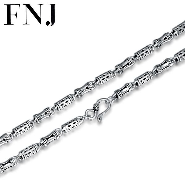 fnj bamboo hollow chain necklace 925 silver 5mm 45cm to 70cm fine original s925 silver men necklaces for jewelry making
fnj bamboo hollow chain necklace 925 silver 5mm 45cm to 70cm fine original s925 silver men necklaces for jewelry making