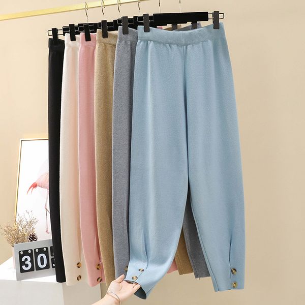 women's pants & capris women elastic waist drawstring trousers thick knitted harem autumn winter sport swear bottoms, Black;white
women's pants & capris women elastic waist drawstring trousers thick knitted harem autumn winter sport swear bottoms, Black;white