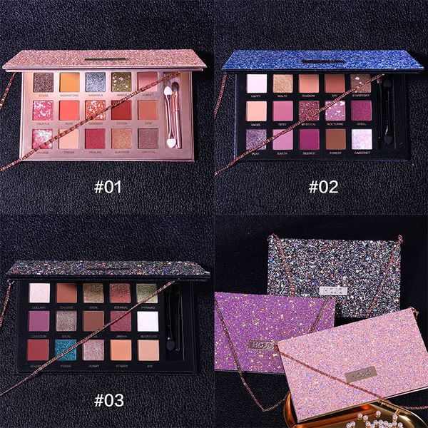 hojo 15 colors matte glitter eyeshadow palette chain look makeup nude metallic shimmer eye shadow pigmented with brush set
hojo 15 colors matte glitter eyeshadow palette chain look makeup nude metallic shimmer eye shadow pigmented with brush set
