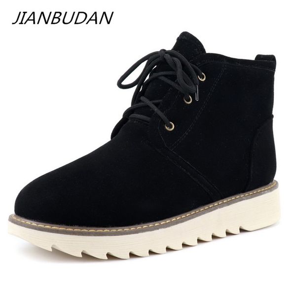 jianbudan women's casual winter ankle boots plush warm lace-up snow boots large size suede female flat cotton shoes size 34-43, Black
jianbudan women's casual winter ankle boots plush warm lace-up snow boots large size suede female flat cotton shoes size 34-43, Black