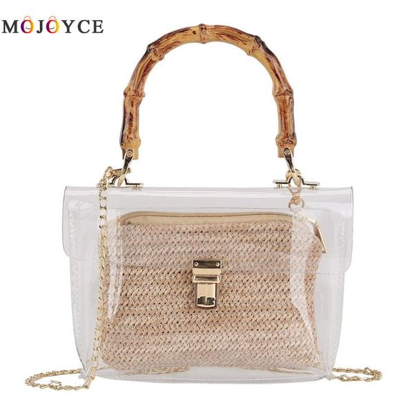 2pcs / набор женщин способа сумки солома pvc transparent chain верхняя ручка сумка crossbody сцепления сумка
2pcs / набор женщин способа сумки солома pvc transparent chain верхняя ручка сумка crossbody сцепления сумка